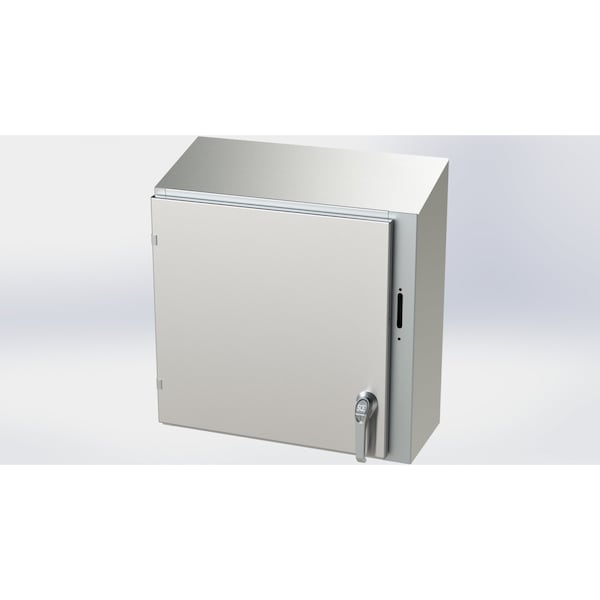 2 Point Latch with Padlock Handle Electrical Enclosures, 24 in H, 10 in D, 25.38 in W
